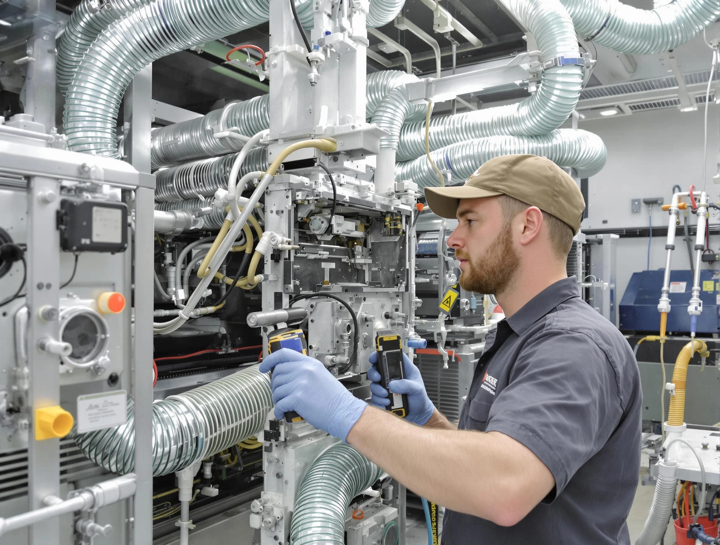 Dakota Ridge Air Duct Cleaning technician performing precision commercial coil cleaning at a business facility in Dakota Ridge
