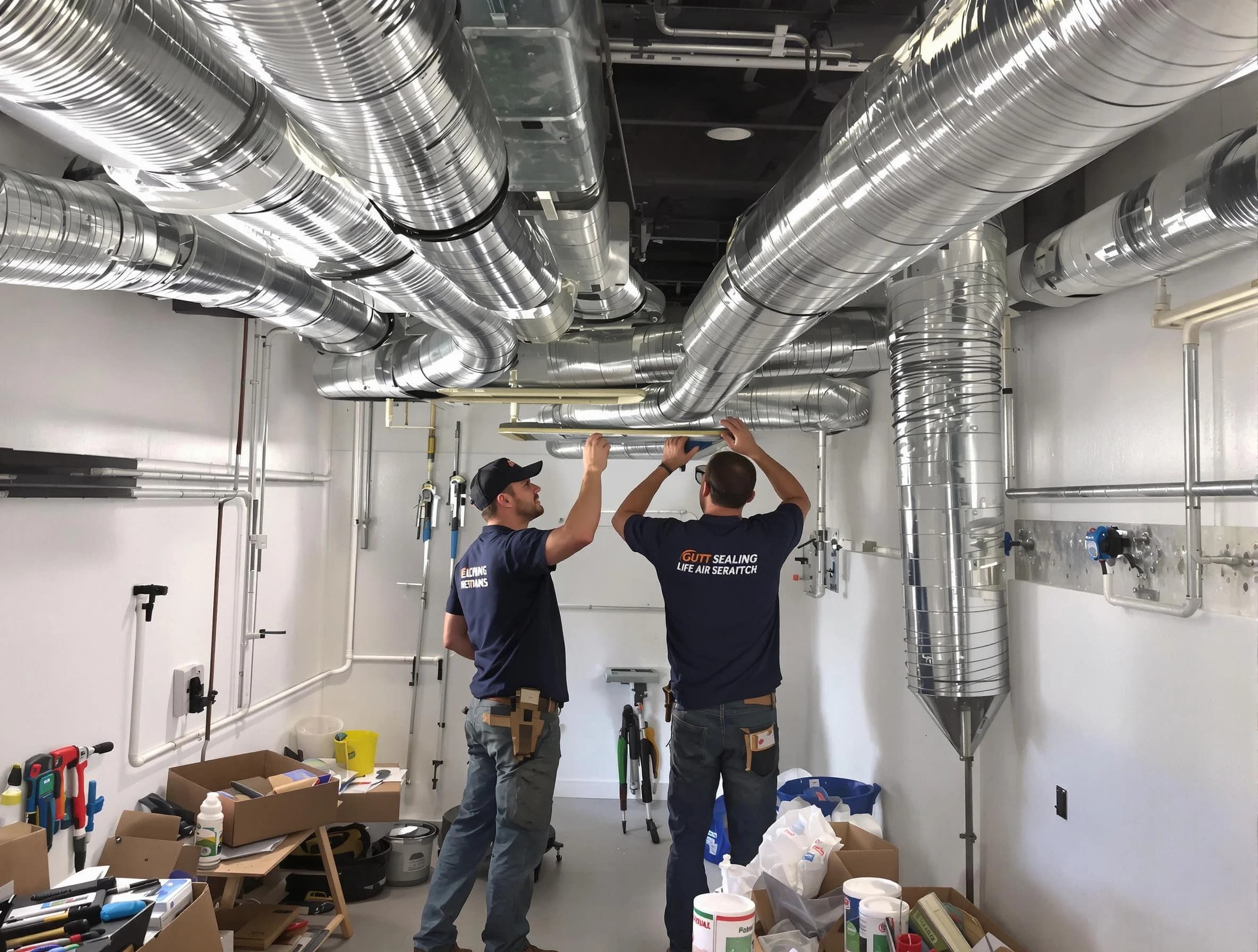 Dakota Ridge Air Duct Cleaning technician applying professional duct sealing solutions in Dakota Ridge